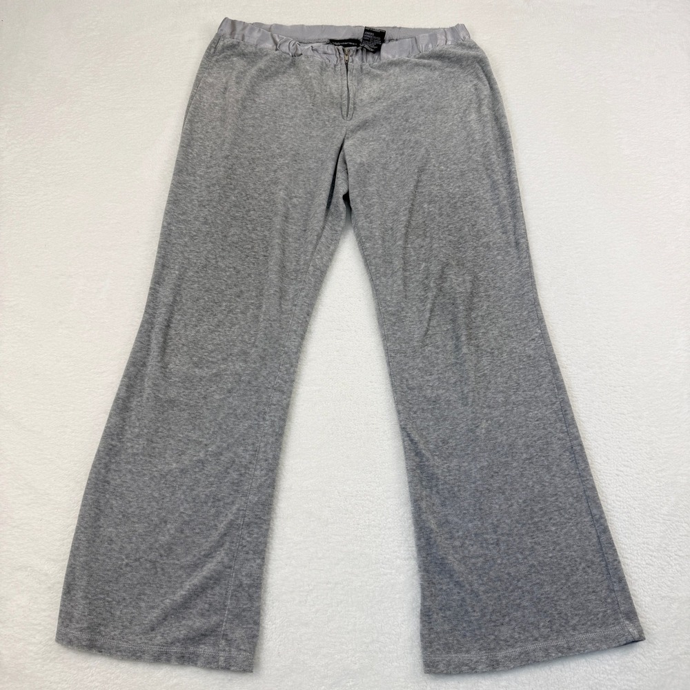 Y2K No Boundaries Flare Leg Lounge Sweatpants Juniors Large Gray Low Rise Grunge